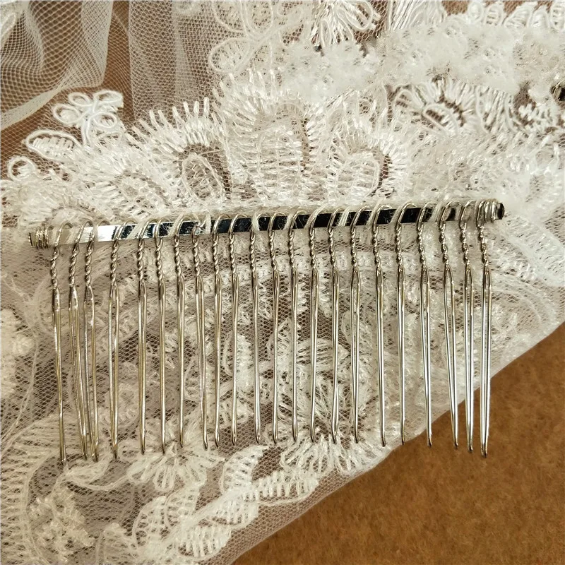 Bridal Elbow Length Cut Edge Wedding Veil bridal veil With Comb Tulle 2T White Ivory Black