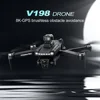 Mini Drone V198 GPS Plegable con Cámara HD, Motores Brushless y Posicionamiento Óptico