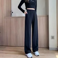 Xpqbb Black Gray Sweatpants for Women 2024 Summer New Basic Baggy Sports Pants Female Casual All-match Joggers Straight Pants - Image 5