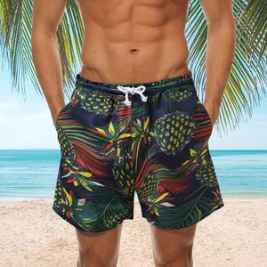 3D Printed Natural Plants Beach Shorts Men Casual Hawaii Swimsuit Quick Dry Bermuda Surf Board Shorts Pants Fashion Swim Trunks