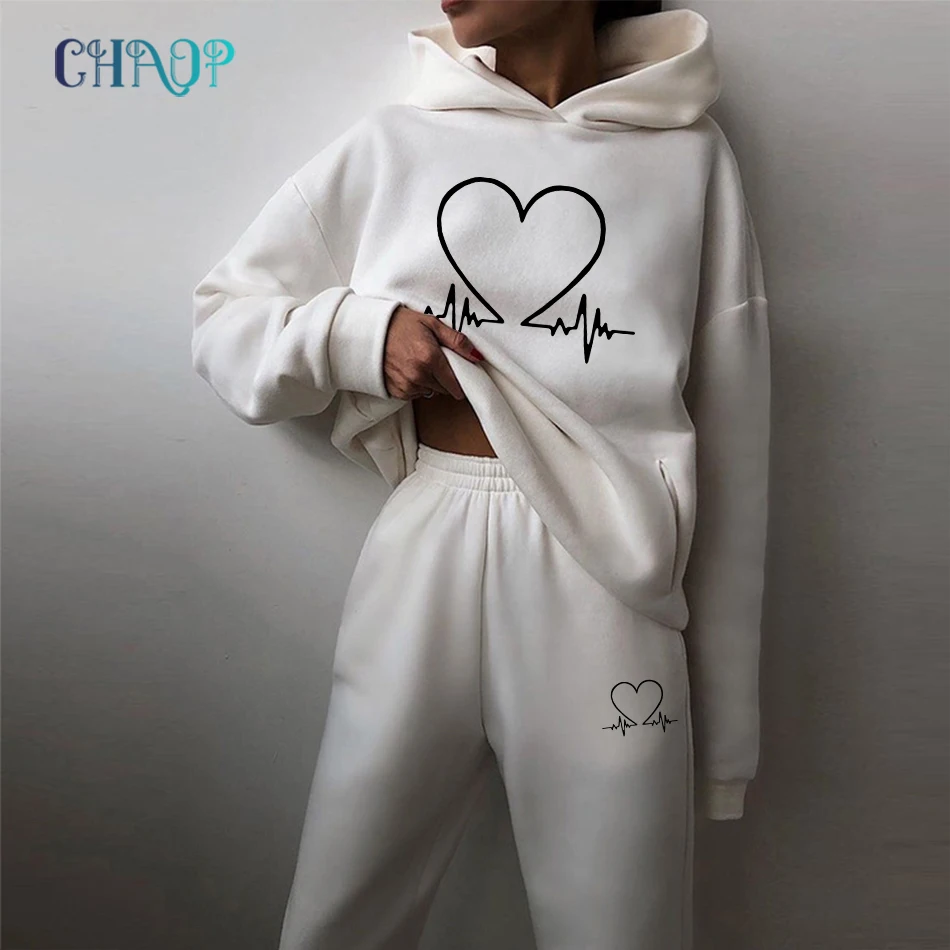 White Hoodie Cute Girl Oversized Hoodie Whyessa 'C' Applique