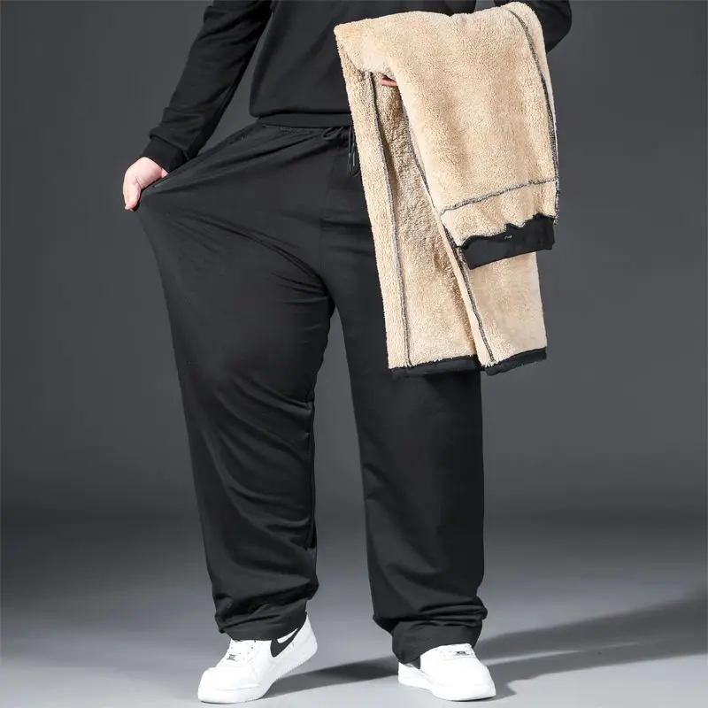 Winter 10XL Oversize Casual Pants Men Thick Warm Men's Trousers Baggy Joggers Pants Outdoor Hiking Working Swearpants Male Man 3
