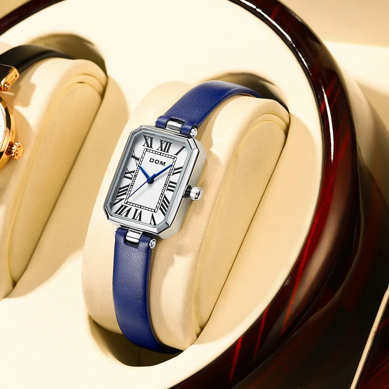 DOM New Women's Watch luxury brand casual delicate belt Roman numerals women watch with a fashionable simple style quartz watch