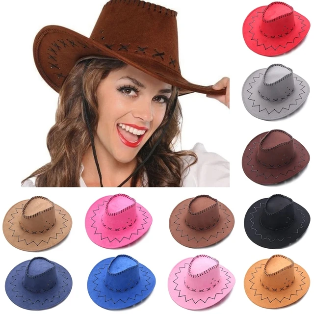 Chapéu de cowboy decorado com corda e ilhós