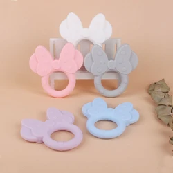 Anneau de dentition en Silicone pour bébé, 1 pièce, papillon de qualité alimentaire, pendentifs sucette chaîne collier DIY, accessoires pour nourrissons, cadeaux de dentition 
