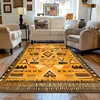 Carpet for Living Room Retro Bohemian Yellow Abstract Large Area Rug Home Decoration Pastoral Ethnic Style Bedroom Mat Ковер 3