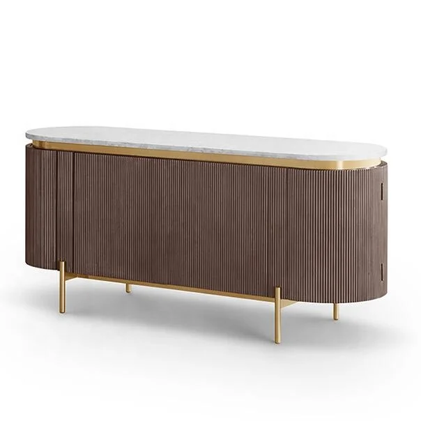 High Quality Italian Modern Luxury Stainless Steel Base Marble Top Tv Stand Cabinet Furniture Living Room