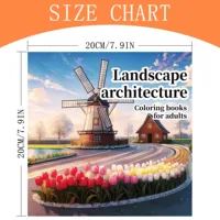 Landscape architecture Coloring Book For Adults And Teens Featuring 24 Page Relieve Stress Kill Time Graffiti Painting Drawing 2