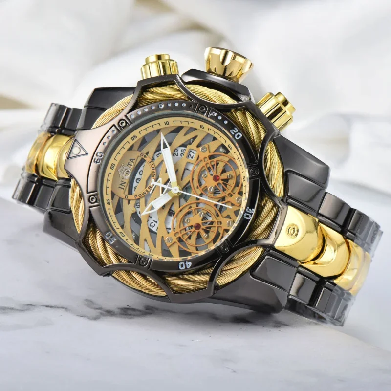 New waUndefeated Watches Reserve Bolt Zeus Mens Chronograph INVICTO Luxury Stainless steel Watch Invincible Rel&oacute;gio Masculino