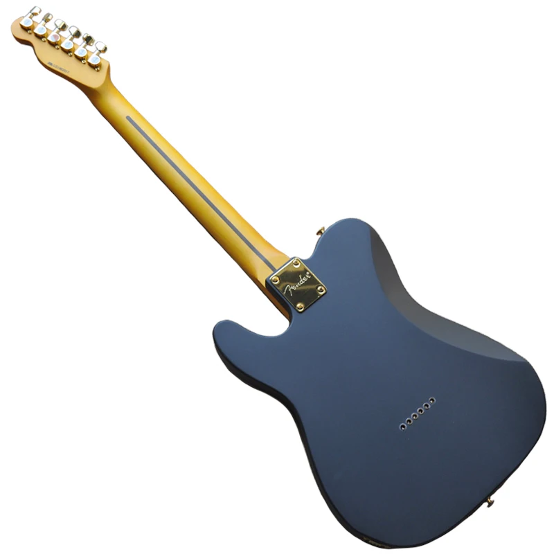 Electric Guitar Gold Accessories Matte Black Body Yellow Border High Quality OTGT-2013