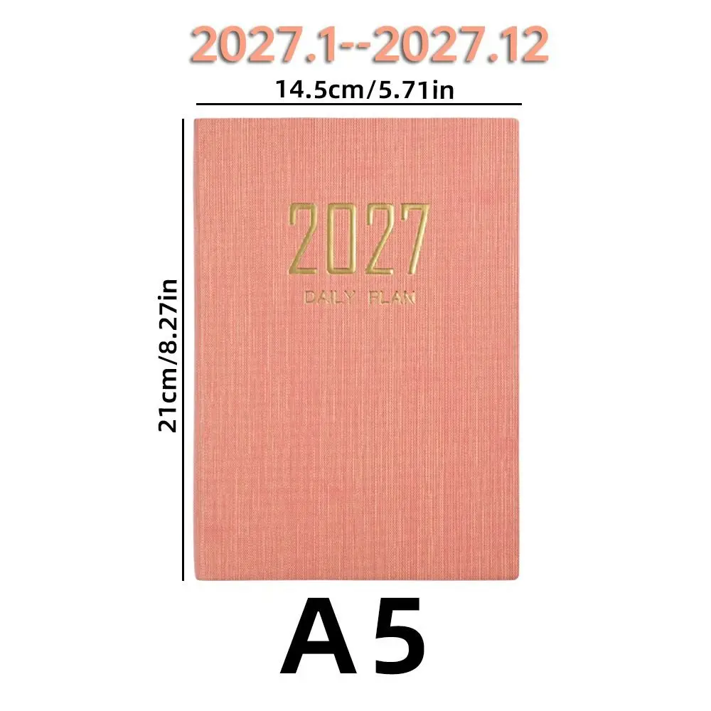 고품질 A5 2027년 다이어리 미니 포켓형 캘린더 일기장 위클리 플래너 약속장 학생용
