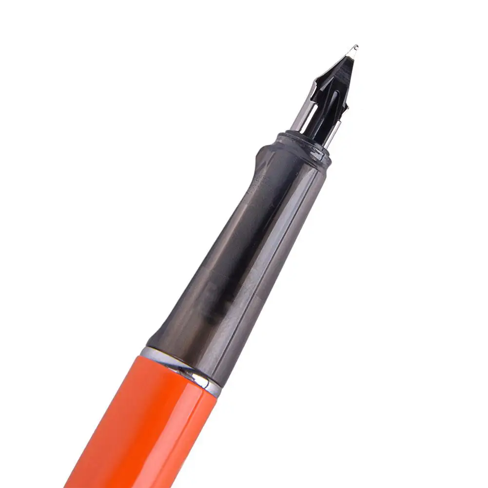 JinHao FP-599 오렌지 금속 만년필, 중간 펜촉, FP-599-3 합금 잉크 쓰기 펜, 비즈니스 사무용품, 학교 문구