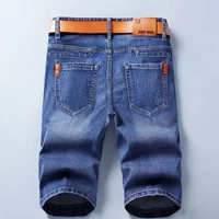 Short en jean homme été mince droit classique concepteur affaires jean court marque vêtements Stretch coréen décontracté homme Shorts 3