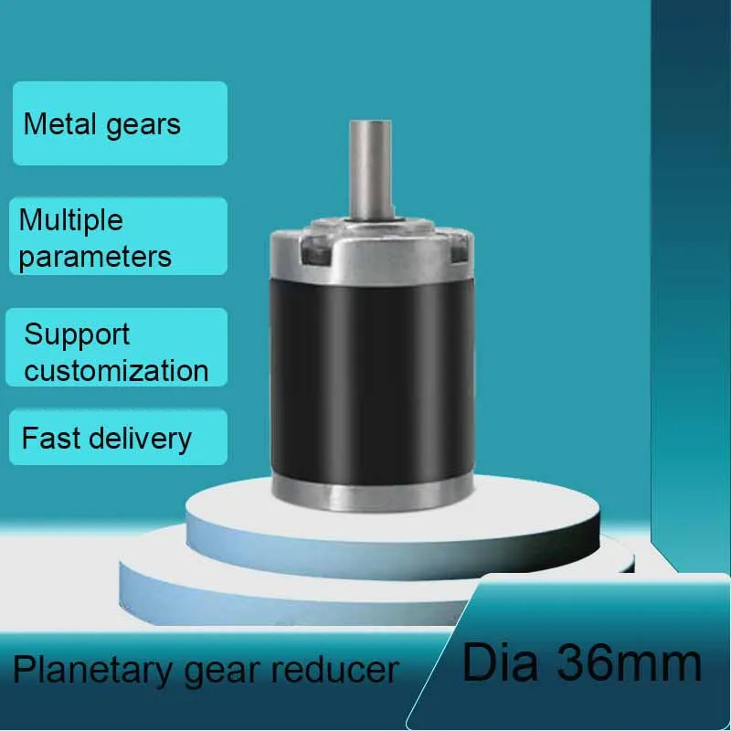 36mm High Precision Planetary Gearbox Metal Gear Reducer 555 545 DC Motors High Torque Step Down Speed Reduction Electric Motors