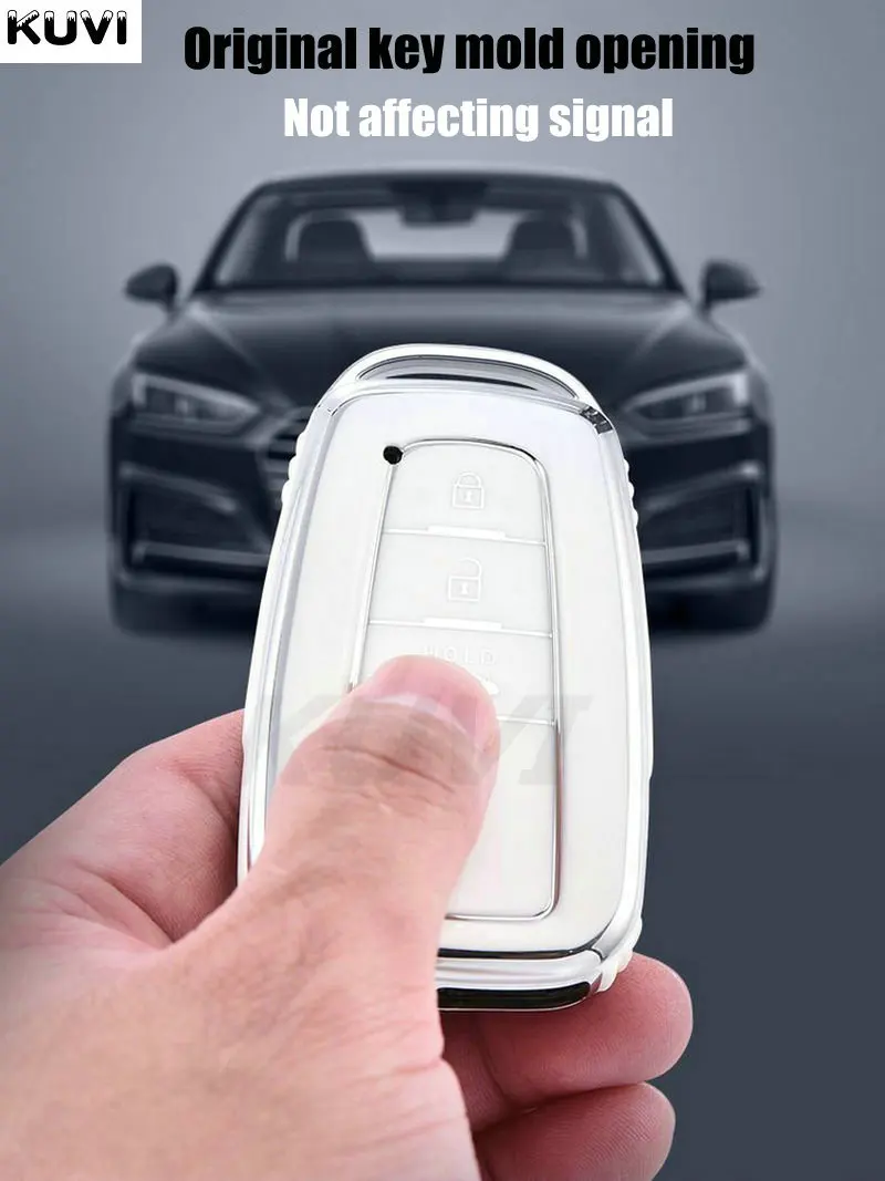 TPU Car Key Case Full Cover Shell for Toyota Prius Camry Corolla CHR C-HR RAV4 Land Cruiser Prado Keychain Accessories