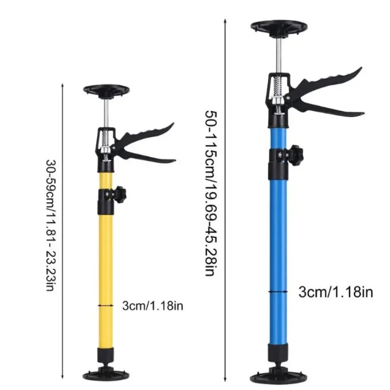 Labor-Saving Telescopic Steel Support Rod Cabinet Jacks Drywall Construction Tool for 40KG Ratcheting Cargo Range Hoods images - 6