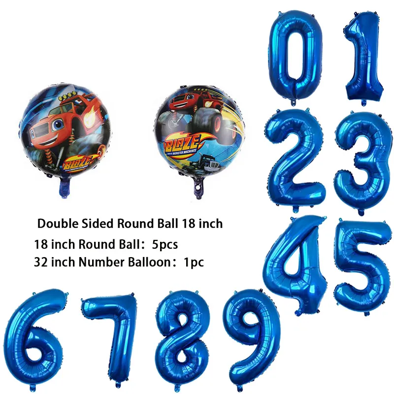 Neue Cartoon Monster Riesenrad LKW Thema Geburtstags feier Dekoration Latex Aluminium Digital Ballon Baby Dusche Junge Geschenk – Detail 4