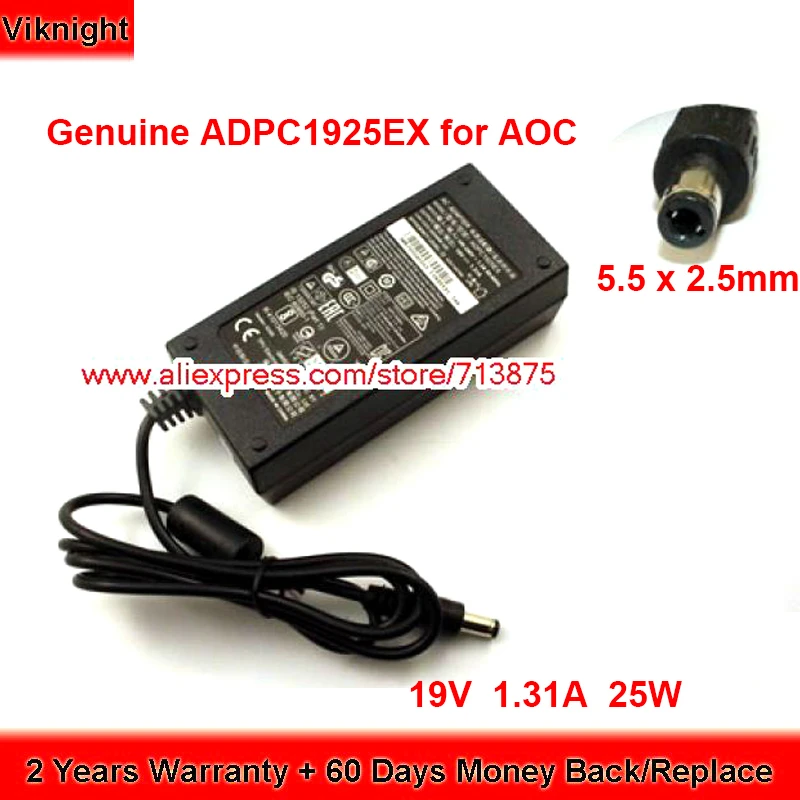 Genuine ADPC1925EX 19V 1.31A 25W AC Adapter for Aoc 24B1XHS E2280SWN ...