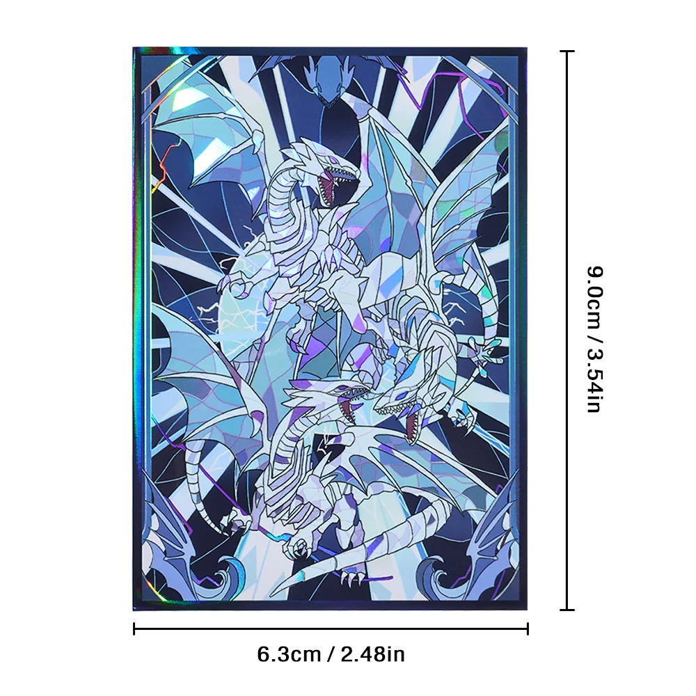 Anime Card Sleeves 50-100pcs 63x90mm Blue eyed White Dragon Board Game Card Protector For YGO