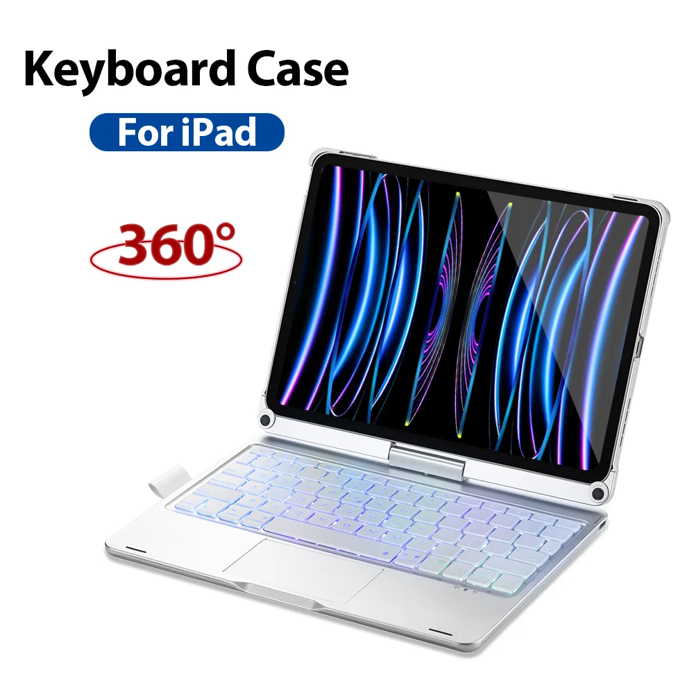 아이패드 프로 키보드 케이스, 아이패드 프로 11 4 12.9 12 9 6 2022 9 10 세대 Funda, 아이패드 에어 5 4 3 미니 6 2021 7 8 10.2 커버