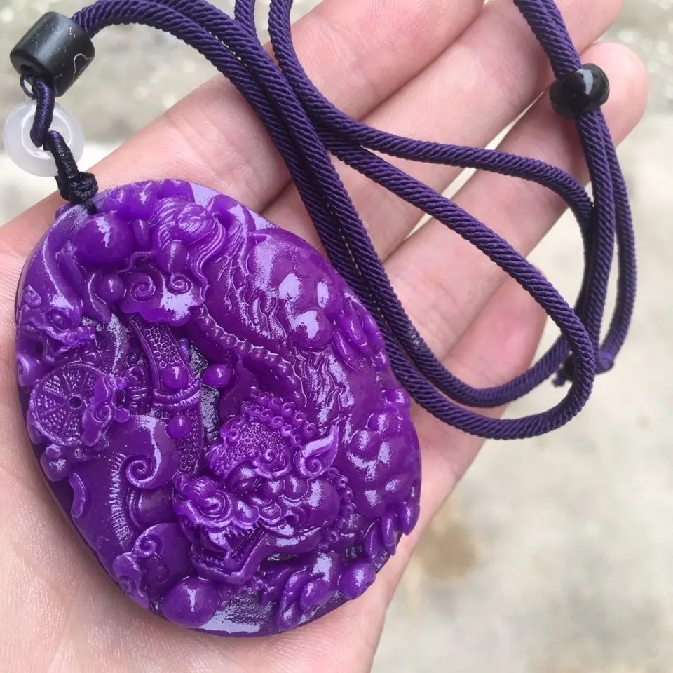 Pure Natural Stone Sugilite South Africa Shuzulai Business Is Booming Elegant Purple Lady Pendant