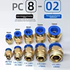 20/50 pcs Pneumatic PC/PCF/PL/PLF Connector 4mm-12mm thread 1/8" 1/4" 3/8" 1/2" air Thread Female Fittings PC/PCF/PB/SL/PL