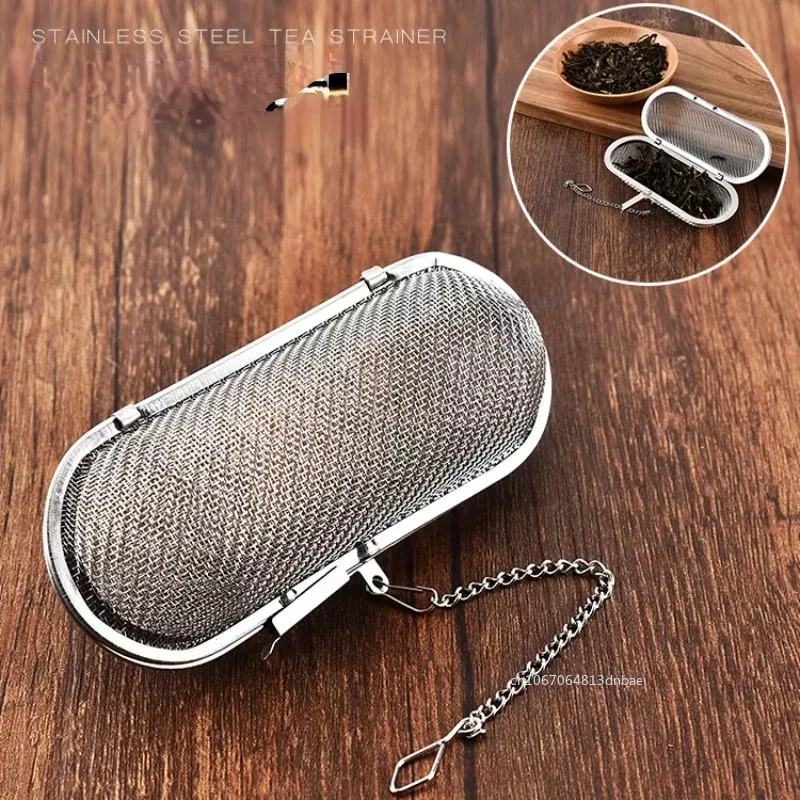 Tea Strainer Tea Filter Stainless Steel Mesh Herbal Ball Reusable Seasoning Ball 1pc