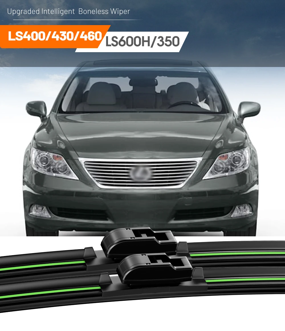 2 stücke Für Lexus LS400 LS430 LS460 LS600H LS350 1996-2019 Frontscheibe Wischer Klingen 2014 2018 Windschutzscheibe fenster Zubehör – Detail 1