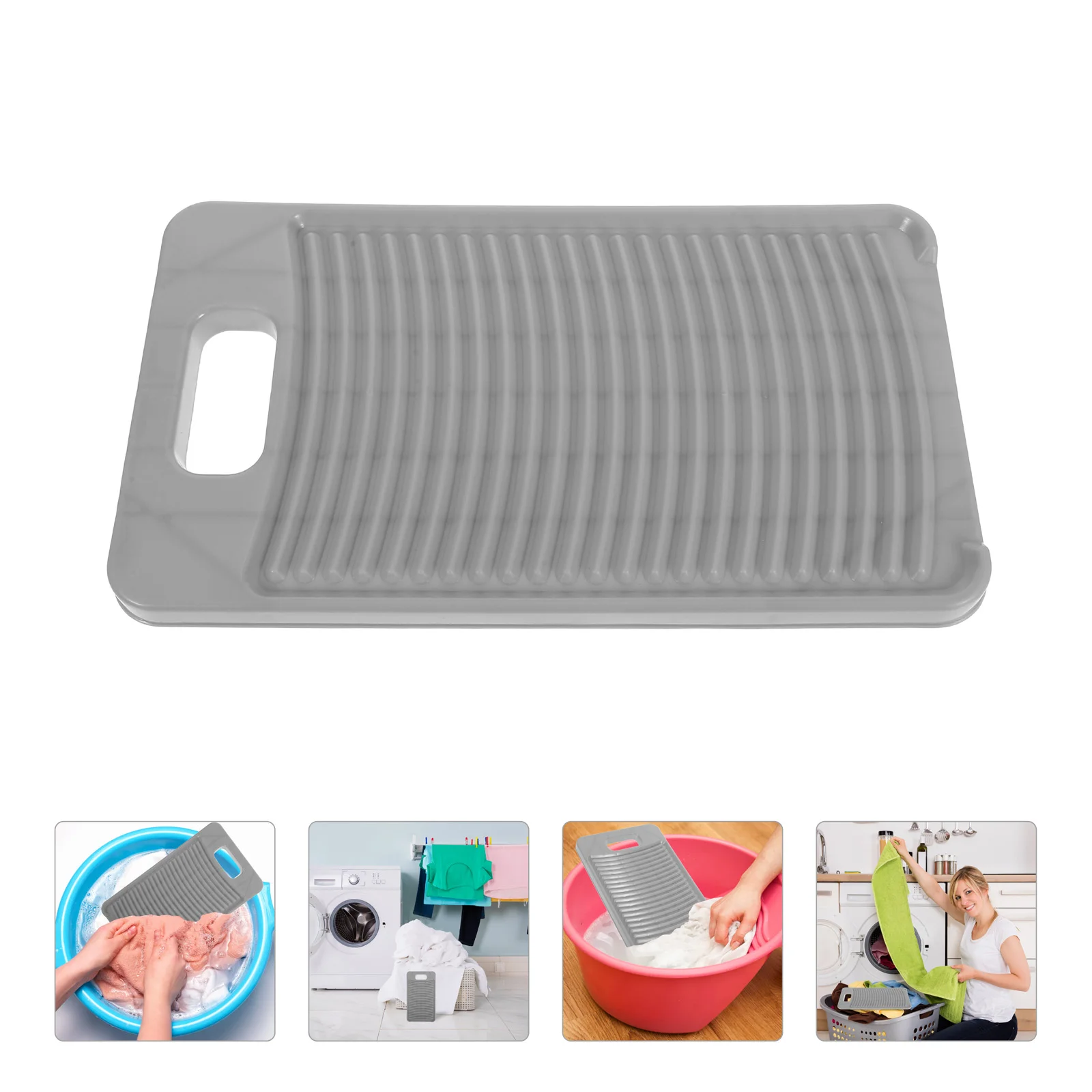 Portable Washboard Anti Hangable Grey for Hand Washing Clothes Travel Clothing Space saving Stylish Efficient 1