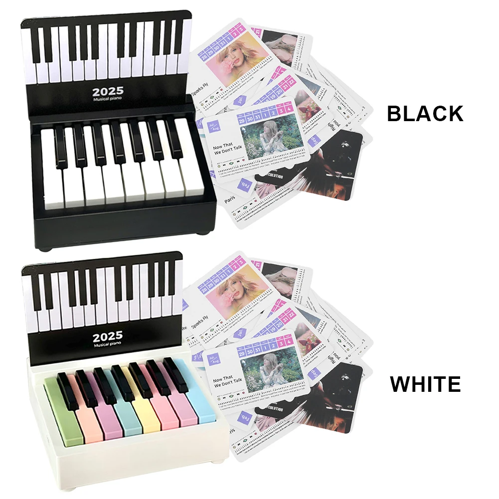 Taylor Piano Calendar Music Sheets Toy Playable Mini Piano Calendar 27 Music Cards 52 Songs Gifts for Fans