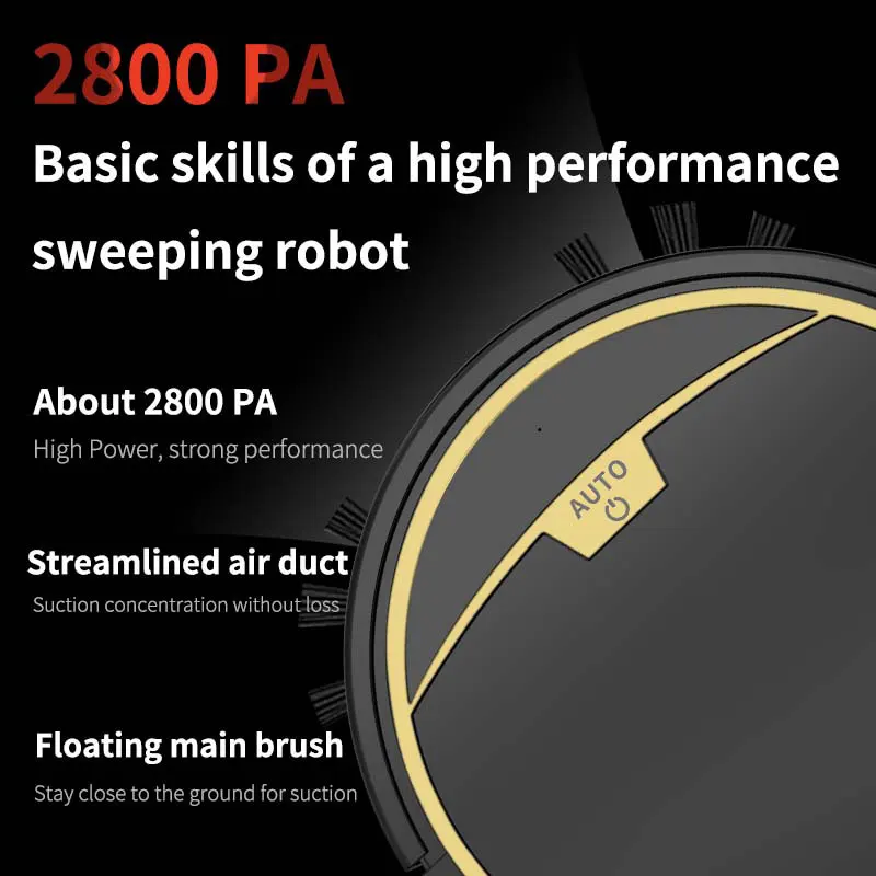 2800PA Smart Robot Vacuum Cleaner APP Remote Control Wireless