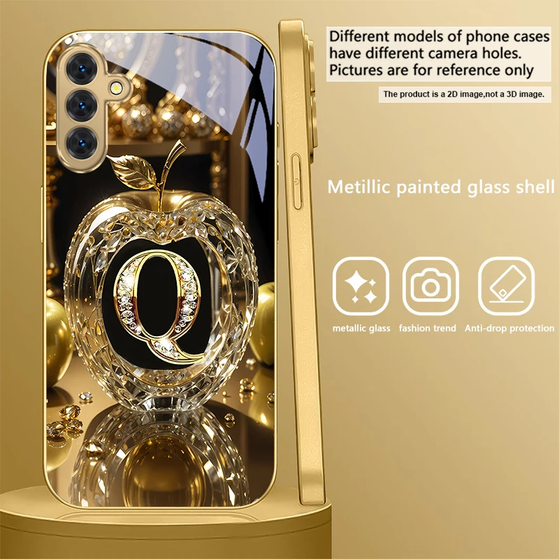 Exquisite Luxury Gold Glass Phone Case