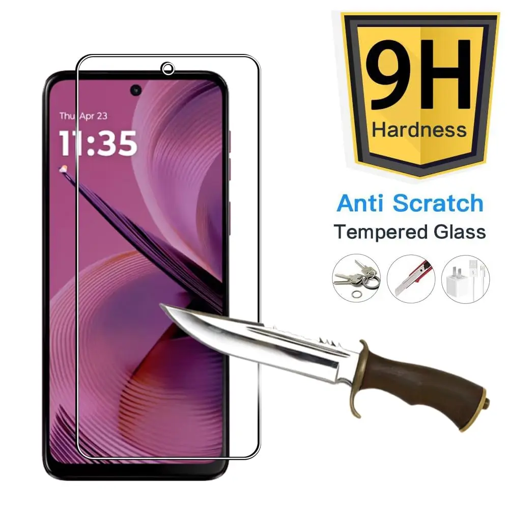 Custodia + Pellicola Per Motorola Moto G55 5G - Cover Trasparente Antingiallimento + 2 Vetri Temperati 9H