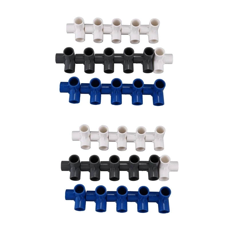 Promotion! 32Pcs Plastic PVC 20Mm Hose Tee Connector 3 Way Joint For Garden Irrigation Watering Pipe Adapter Tube Parts Tools |