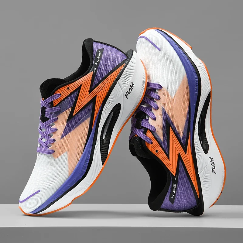 High quality Sports Comfortable Anti-slip Carbon Plate Light Fashion Sneakers Women Men Casual Jogging Running Shoes 4