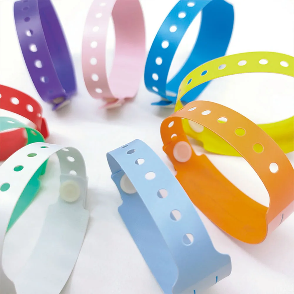 Waterproof Soft PVC Medical Wristbands waterproof paper wristbands 100pcs Writable Patient Identification Bracelets Vinyl Band for Healthcare
