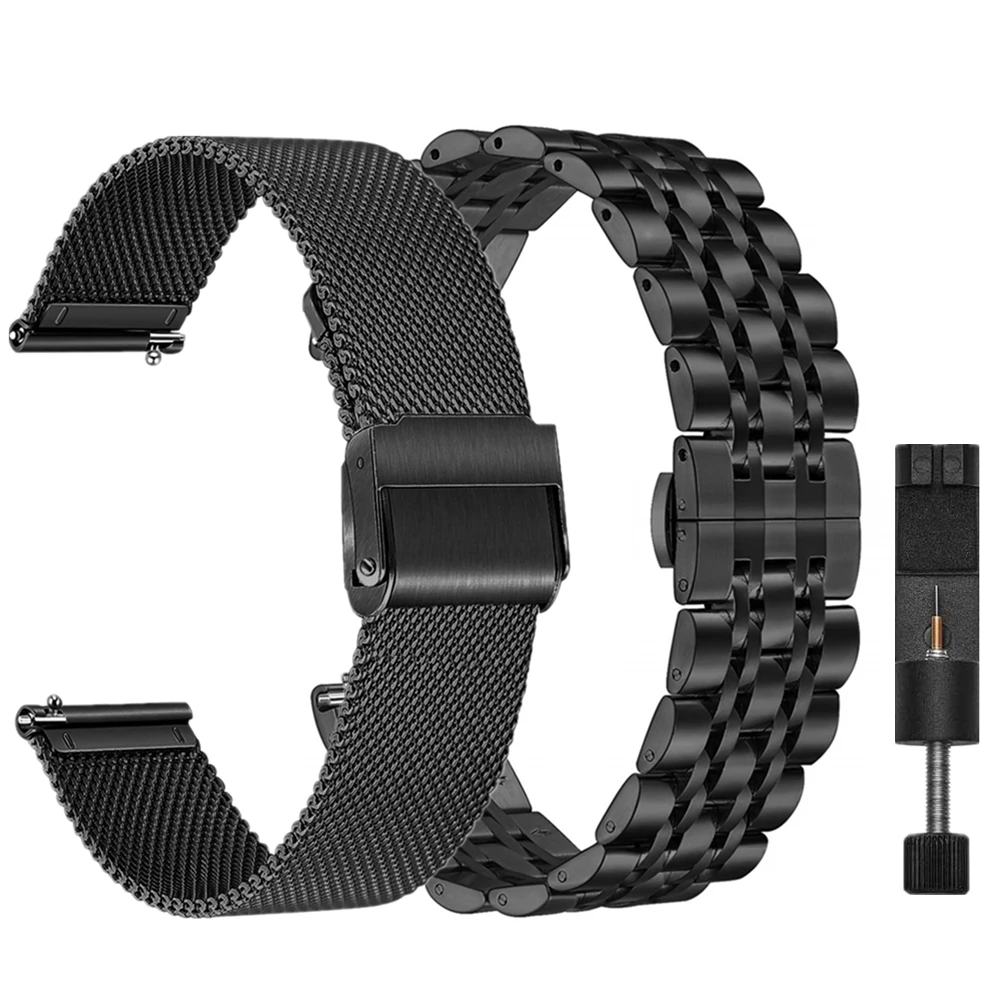 20Mm 22Mm Metal Bracelet For Samsung Galaxy Watch 4 Classic Band 46Mm 42Mm Stainless Steel Strap Galaxy Watch4 44Mm 40Mm Bands