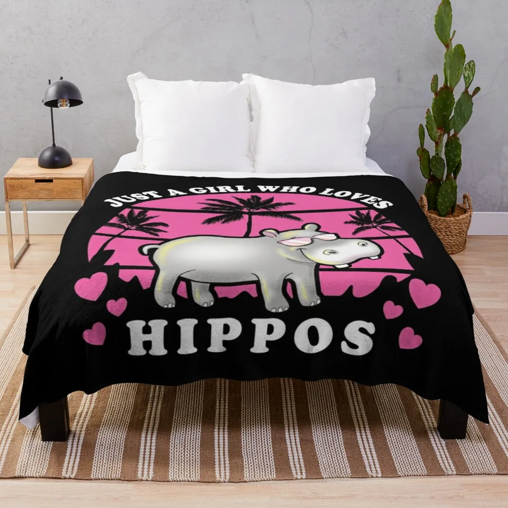 

Just a girl who loves Hippos Throw Blanket Flannels Brand Blankets Soft Blanket Fluffy Shaggy Warm Bed Fashionable