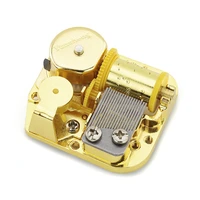 Yunsheng Gold Plating Clockwork Music Box Hand-operated Type The Blue Danube Eight Tone Box Movement DIY Accessories 1