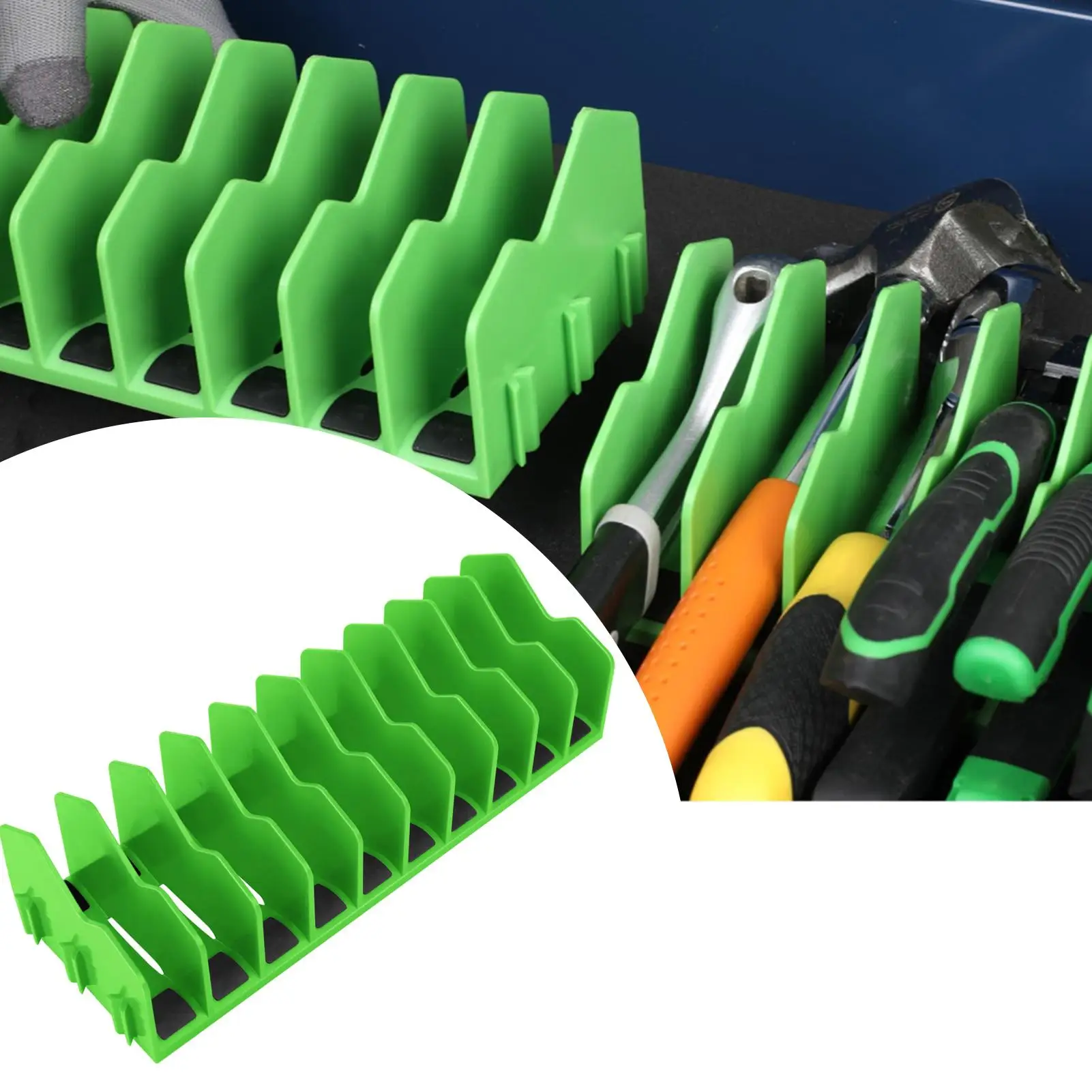 1Pcs 10 Slots Plier Organizer Plastic Tool Rack with Nonslip Rubber Base Space Saving Toolbox Storage Pliers Cutters Wrenches