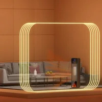 Керамический тепловентилятор с сенсорным экраном и дистанционным управлением. Подставка-нагреватель. Умный термостат. Горячий и холодный воздух. — изображение 4