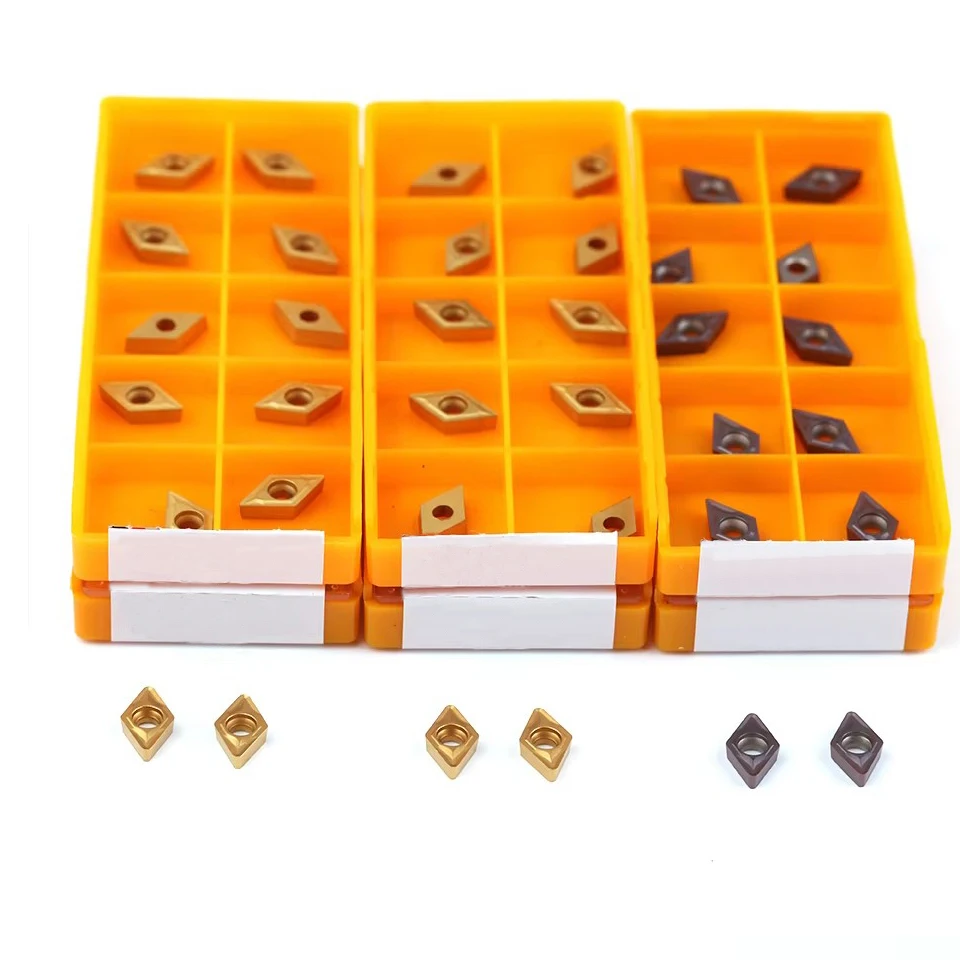 10PCS DCMT Serie Dreheinsätze DCMT070204 DCMT070208 Bearbeitungszentrum Stahl Edelstahl Verarbeitung Interne Drehwerkzeug – Detail 10