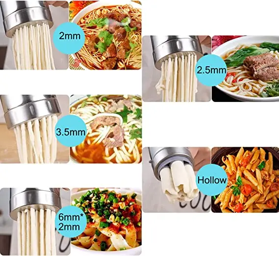 Pasta Maker Machine 2 Size 6 Thickness Settings Pasta Roller Hand Crank  Noodle Machine for Fettuccine Spaghetti Lasagne Canelloni 