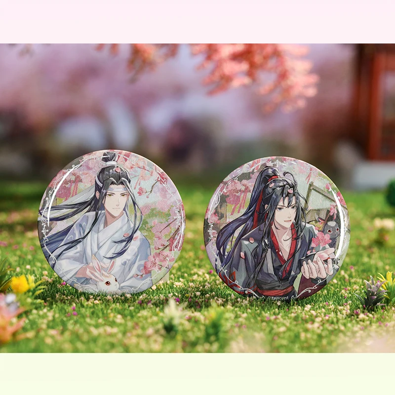 

Anime Mo Dao Zu Shi MDZS Wei Wuxian Lan Wangji Spring Fashion Metal Badge Brooch Pins Toys Collection Clothing Decor Cosplay