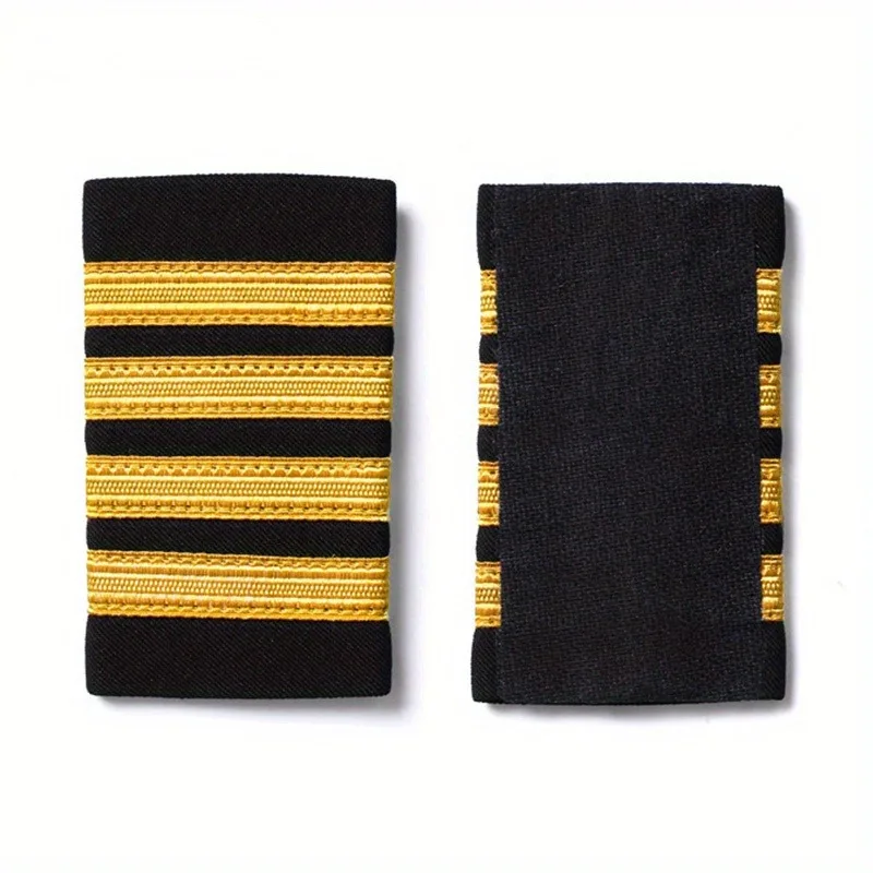 Shoulder Badges 1 Pair Pilot Aviation Uniform Shoulder Badge Shirts Craft Garment DIY Accessory