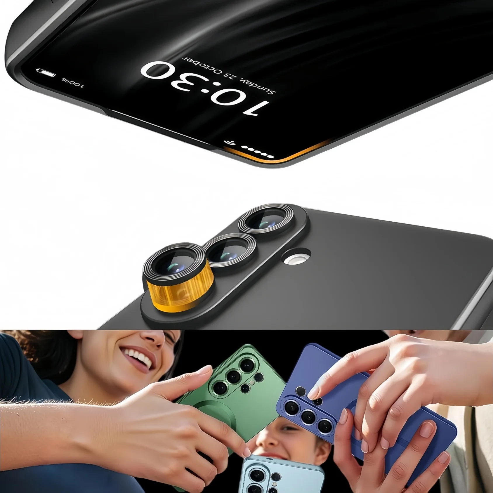 Magnetic Shockproof Metallic Case with Camera Lens Cover