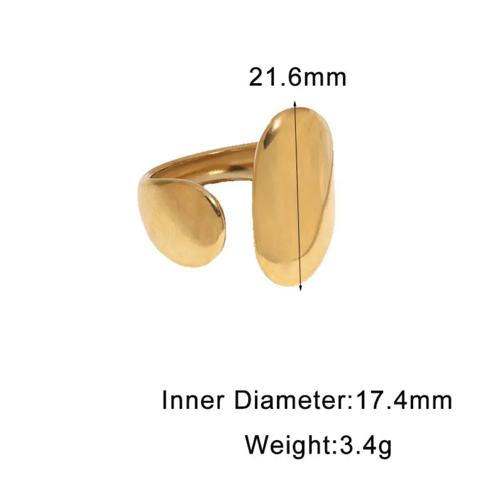 Anelli Lisci in Acciaio Inossidabile Stile Retrò per Donna e Uomo, Anello Punk Geometrico Irregolare Apribile, Gioielli Impermeabili Popolari 2026, Idee Regalo - immagine 6