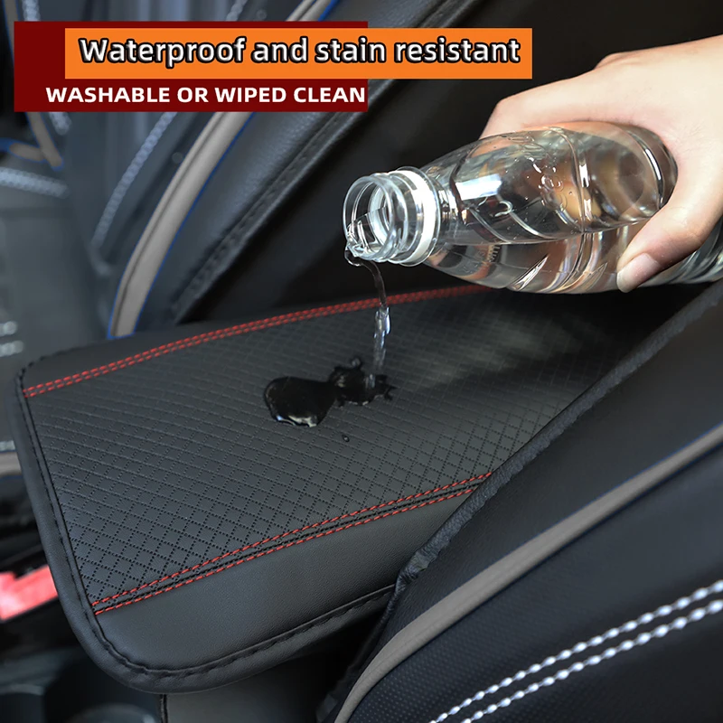 Auto Armlehne Abdeckung Matte Universal PU Leder Ethnischen Stil Druck Wasserdicht Nicht Slip Lagerung Box Pad Auto Styling Innen Zugriffs – Detail 5