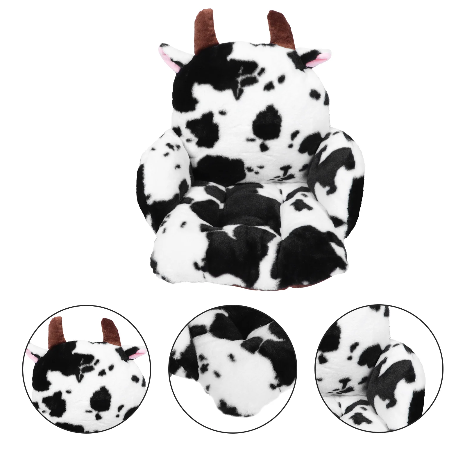 

Cow Cushion Backrest Chair Seat Lumbar Pillow Practical Adorable Sofa Mat Pp Cotton Pad