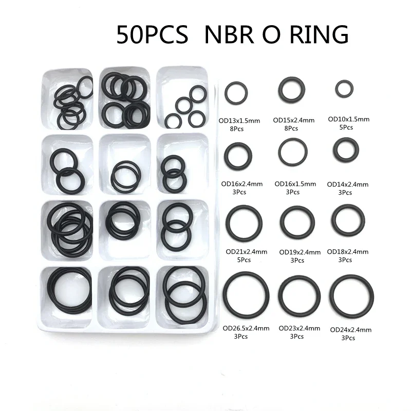 BUYGO 1200Pcs O Ring Kit 24 Sizes O Rings Assortment Rubber O-Ring Sealing  Gasket Washer Seal Assortment Set NBR Metric O-Ring Assortment Kit for  Plumbing,Gas,Automotive and Faucet Repair OD 6mm-28mm: Amazon.com: Tools